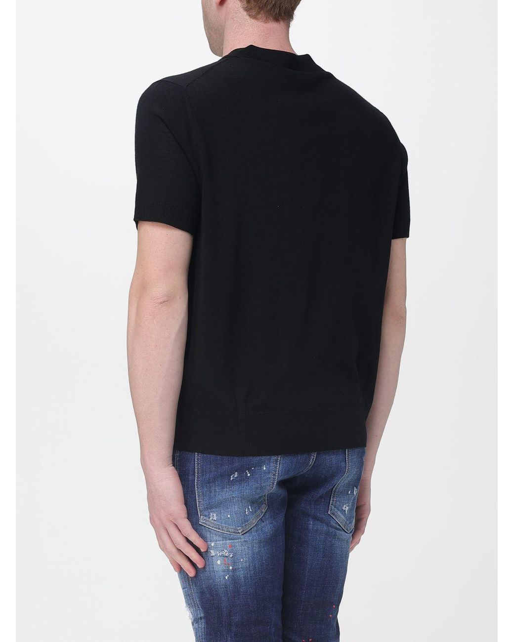DSquared² Black Knit Polo Shirt for men