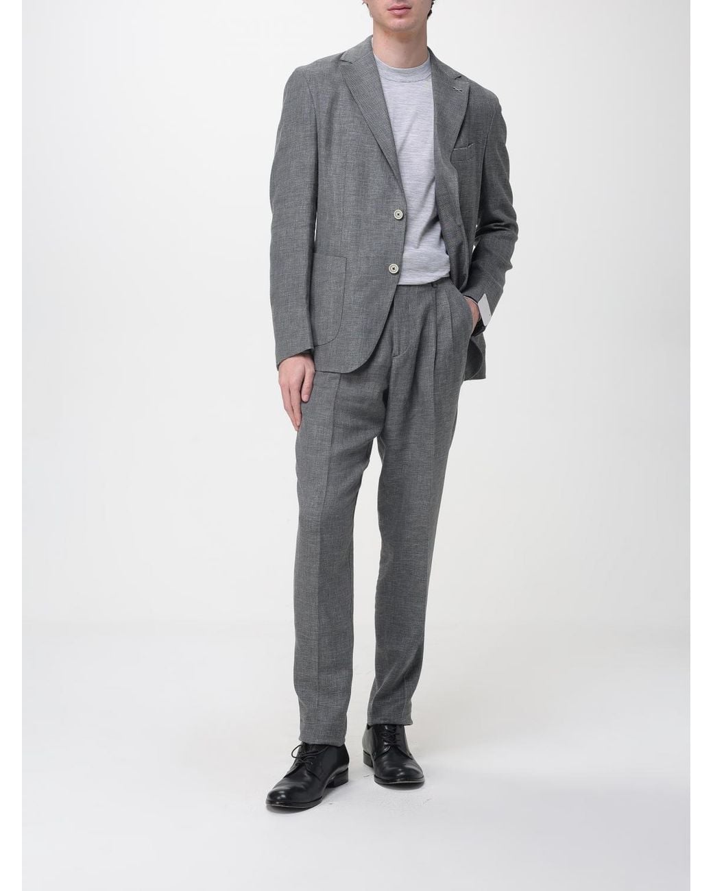Eleventy Gray Virgin Wool Suit for men