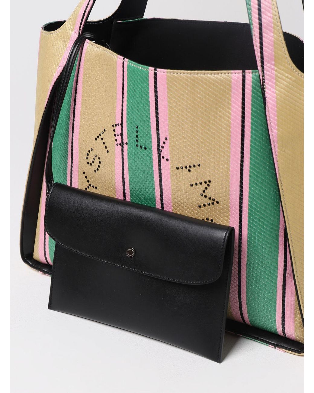 Stella McCartney Shoulder Bag in Green | Lyst