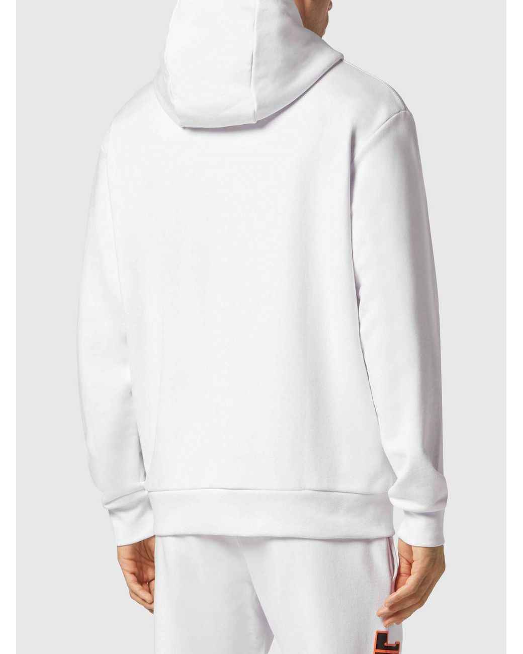 Philipp Plein Gray Cotton Hoodie With Contrast Logo And America Pockets for men