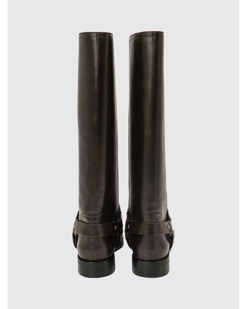 Pinko Black Embroidered Calfskin Knee-High Boots With Logo