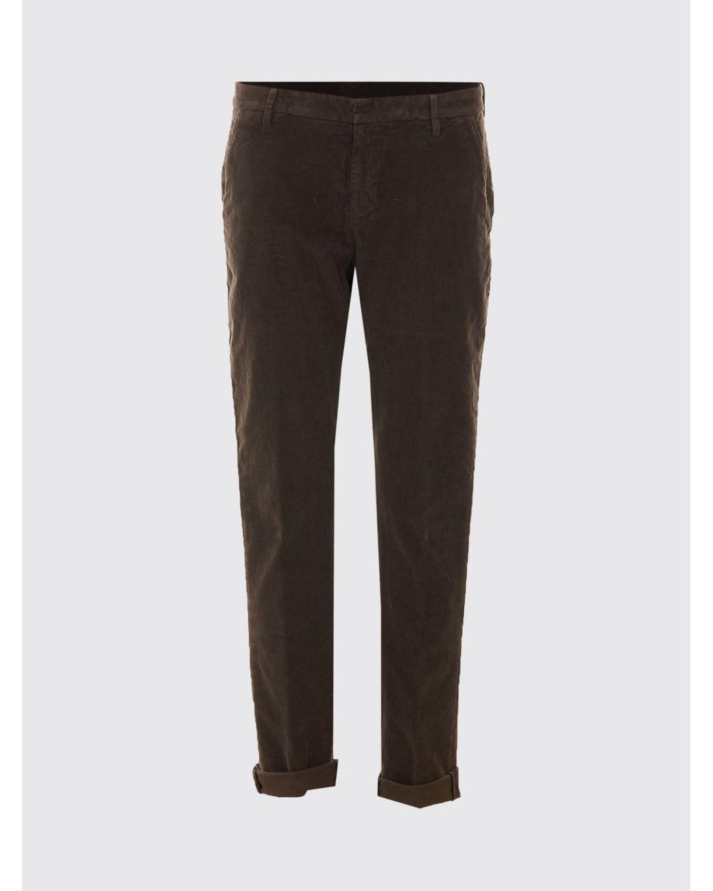Dondup Brown Gaubert Slim Fit Corduroy Chino Trousers for men