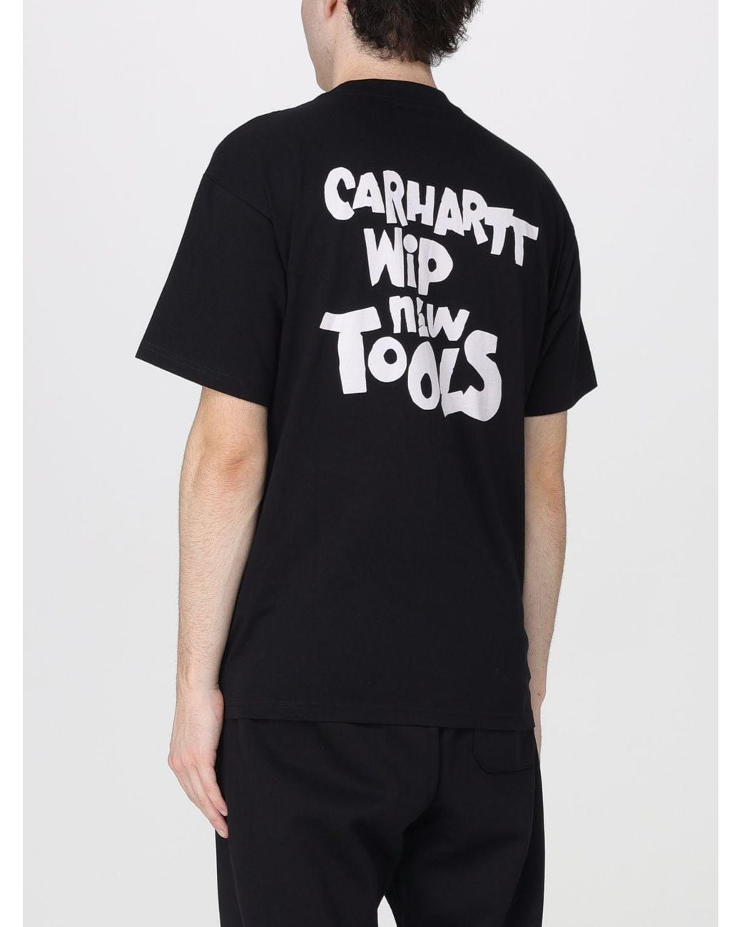 Carhartt Black Organic Cotton T-Shirt With Graphic And Slogan Print for men