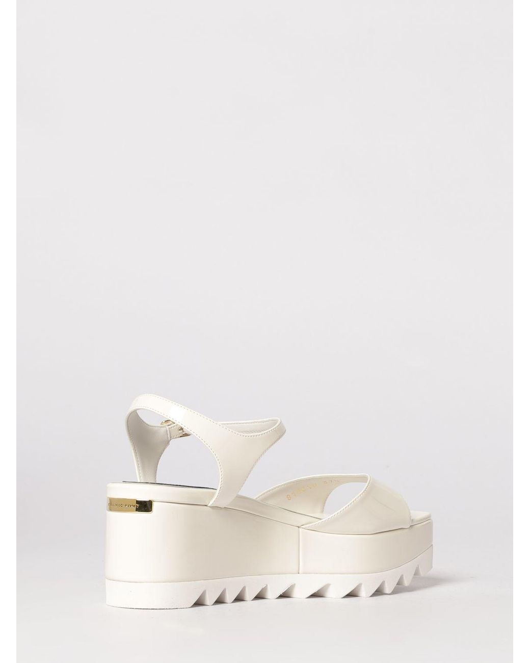 Stella McCartney Natural Synthetic Leather Wedge Sandals