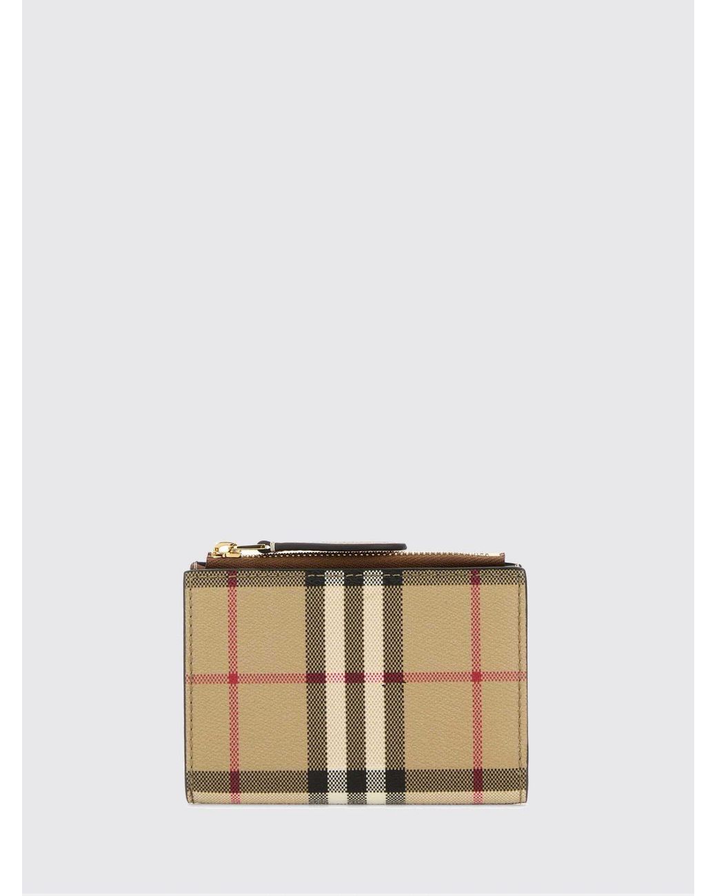 Burberry Natural Vintage Check Coated Cotton Bifold Wallet