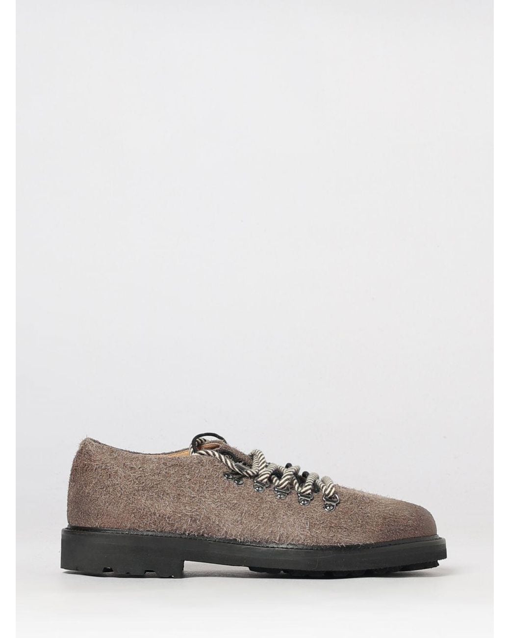 Paura Multicolor Suede Derby Shoes With Round Toe And Lug Sole for men