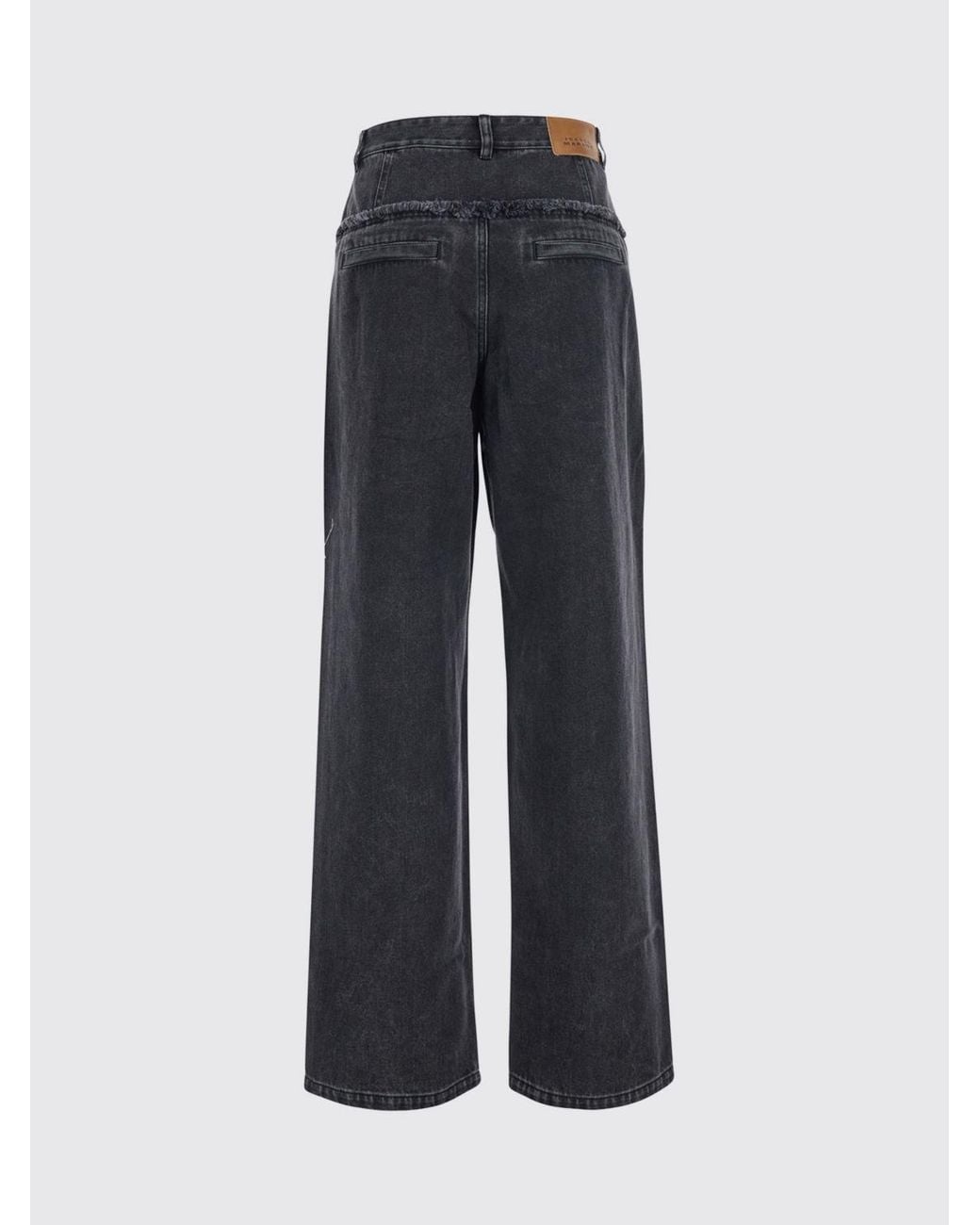 Isabel Marant Black Iniza High-Waisted Wide-Leg Denim Jeans