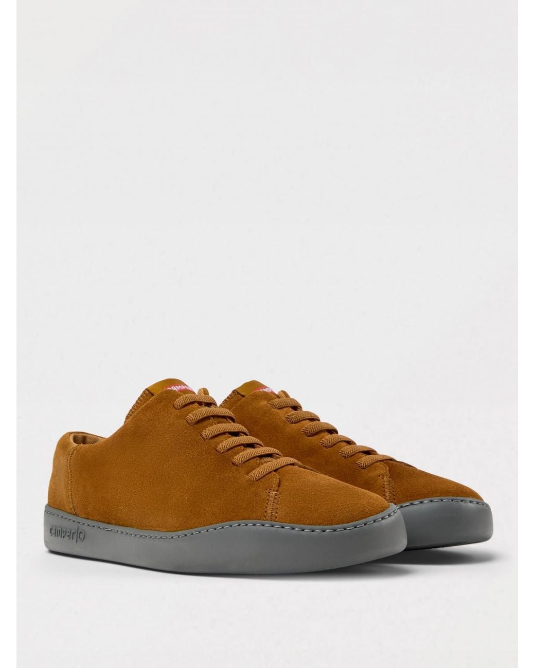 Camper Brown Peu Touring Suede Sneakers for men