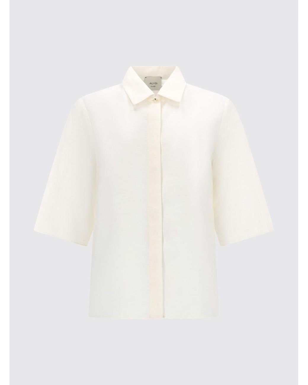 Alysi White Silk Casual Shirt