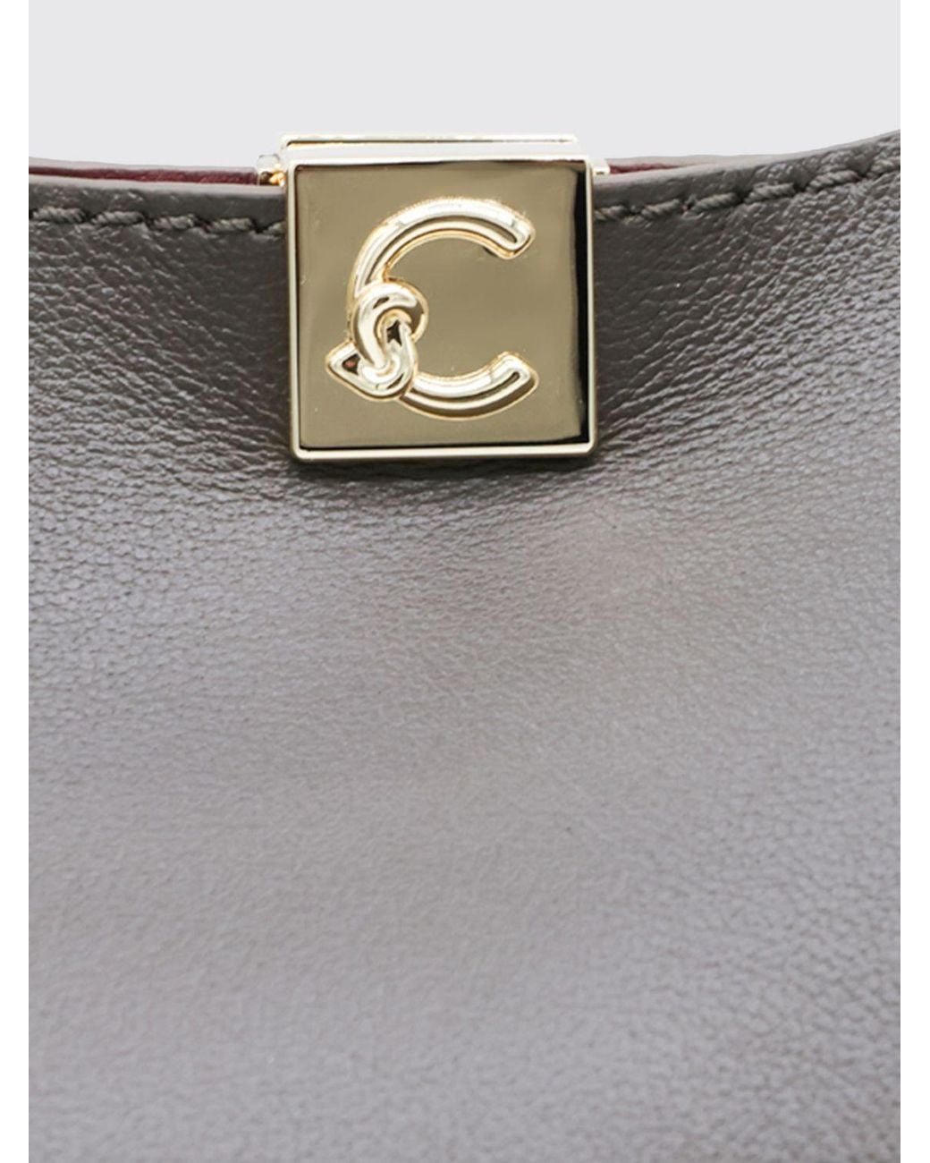Coccinelle Gray Pansy Suede And Smooth Leather Shoulder Bag With Double Handle