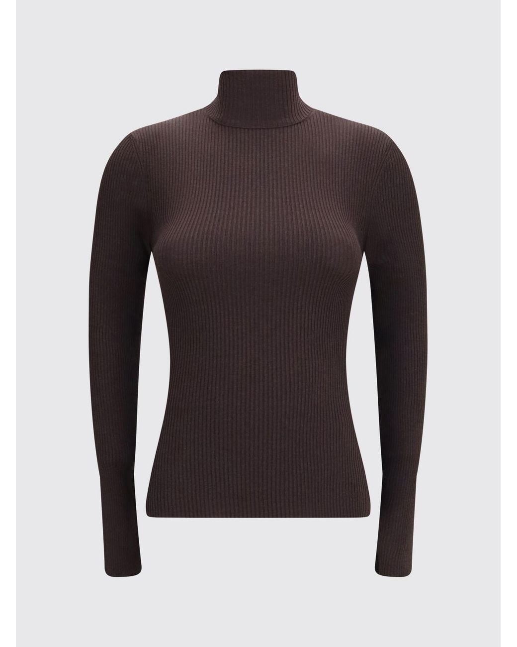 Wolford Purple Ribbed Pure Virgin Wool Slim Fit Turtleneck Jumper