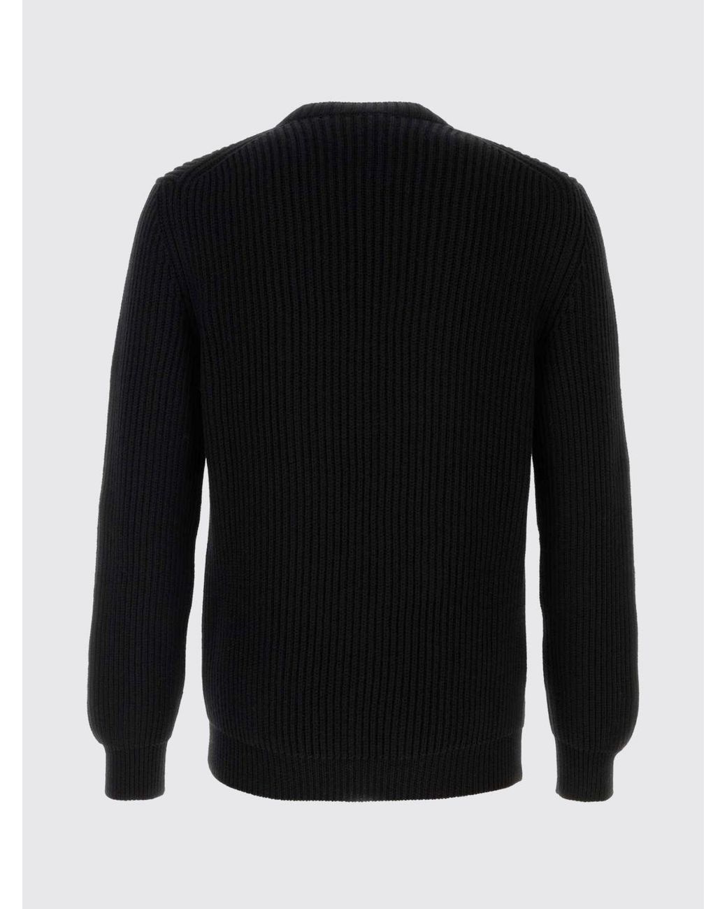 Fendi Black Wool Crew Neck Pullover for men