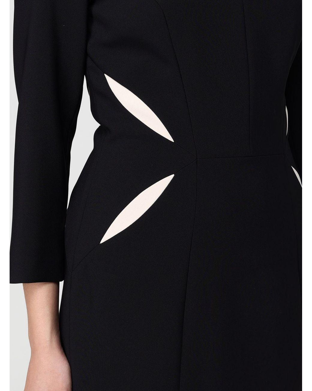 Elisabetta Franchi Black Light Crêpe Dress