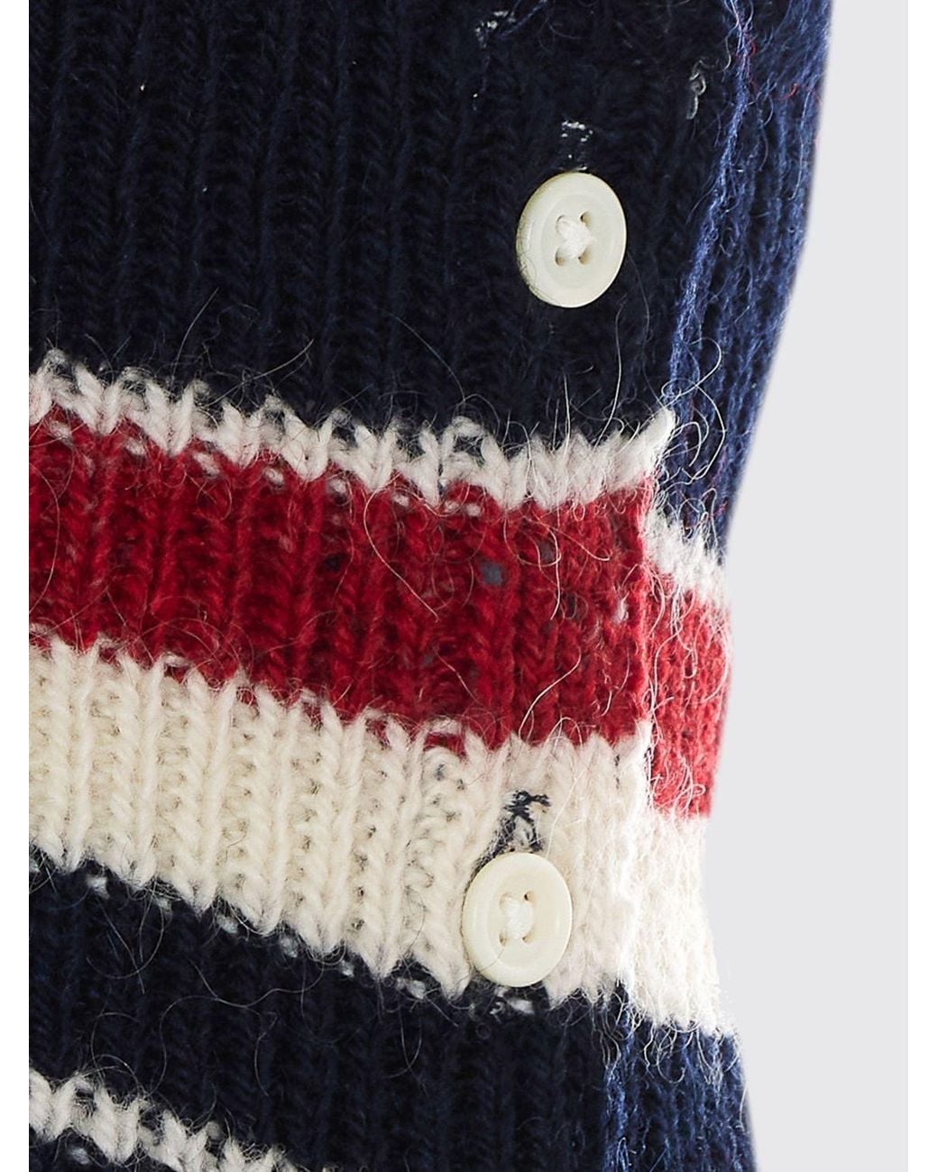 Thom Browne Blue 4-Bar Stripe Merino Wool Knit Vest