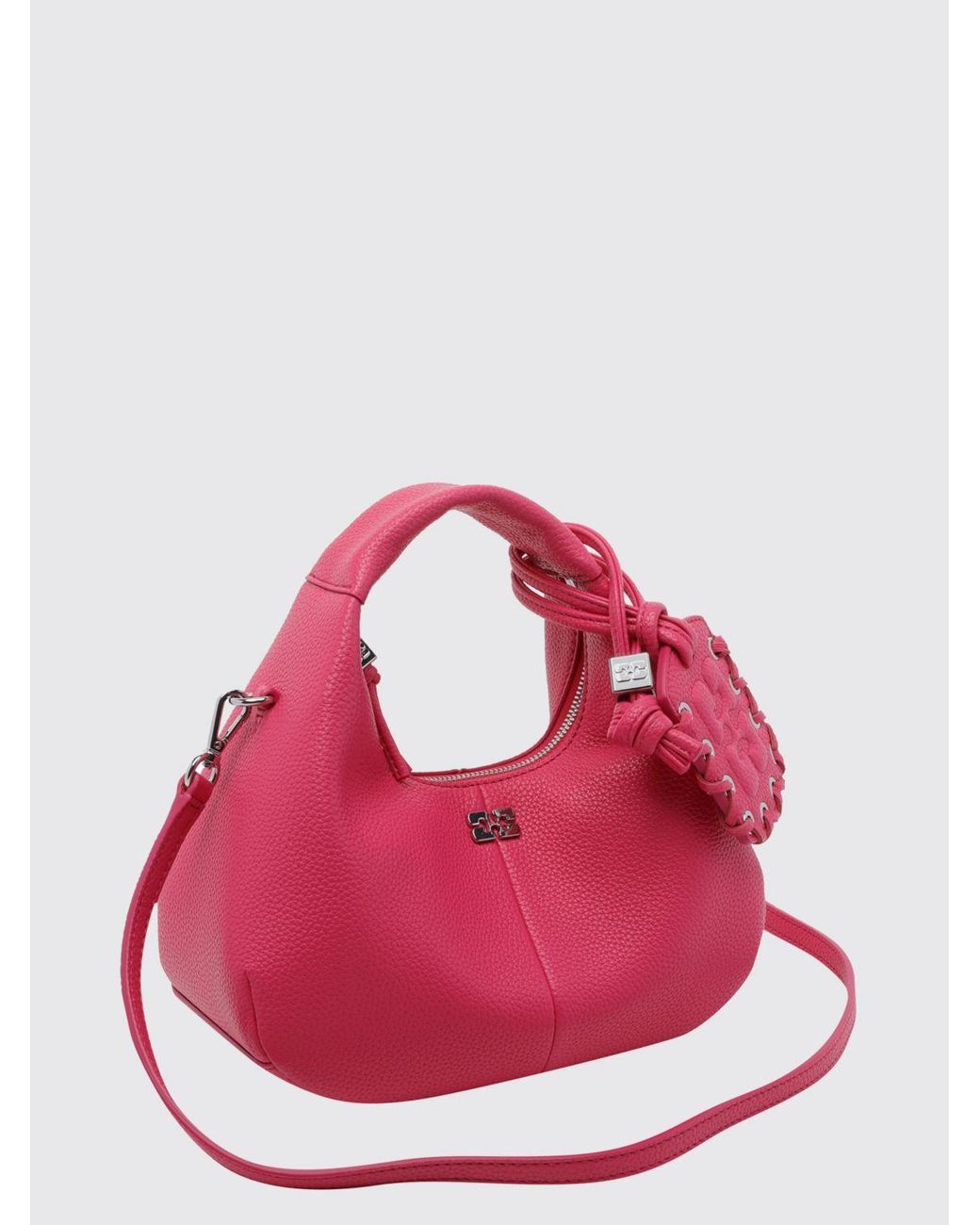 Ganni Pink Recycled Polyester Blend Bag