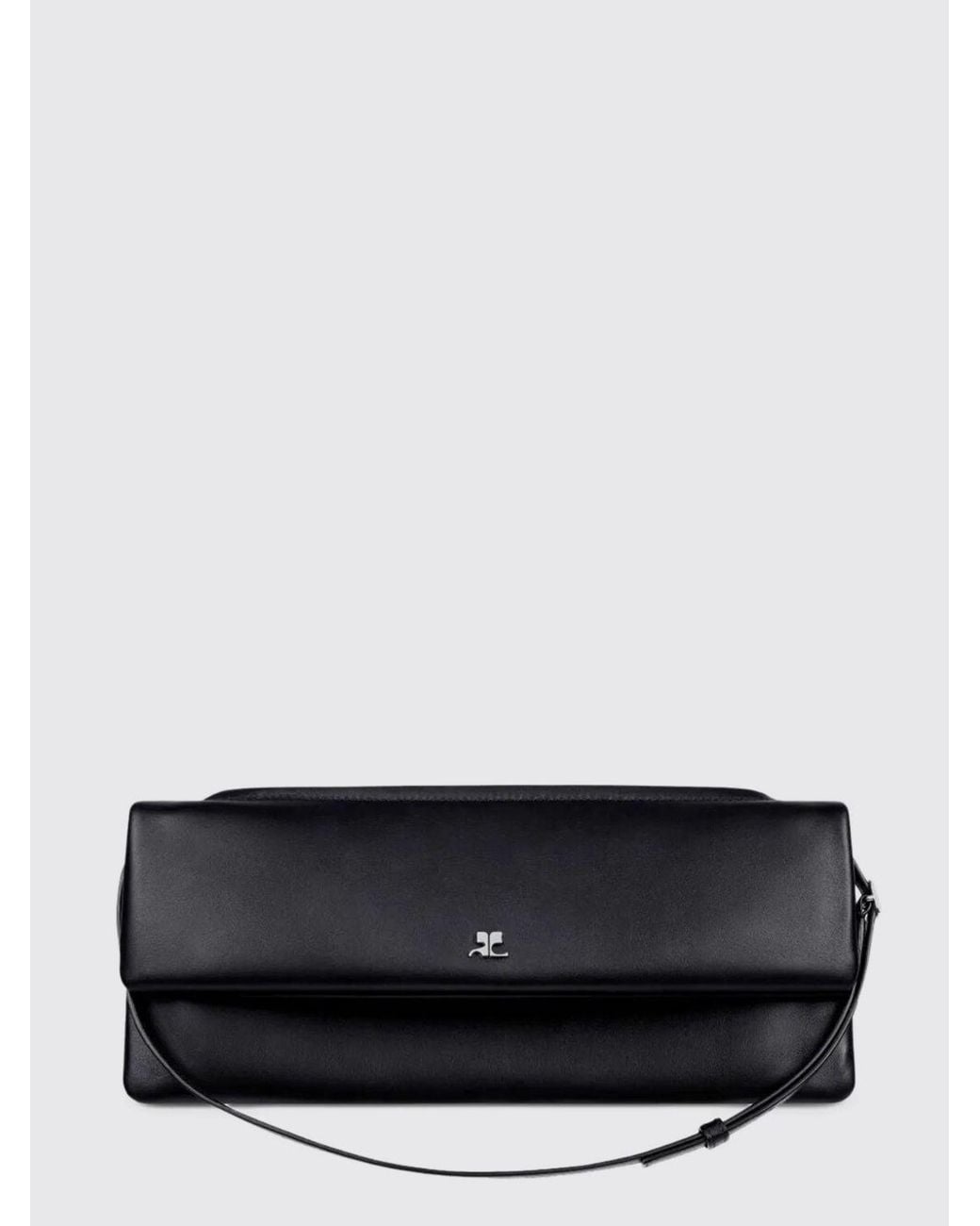 Courreges Black CourrÈ Ges Cuff Leather Shoulder Bag With Adjustable Strap