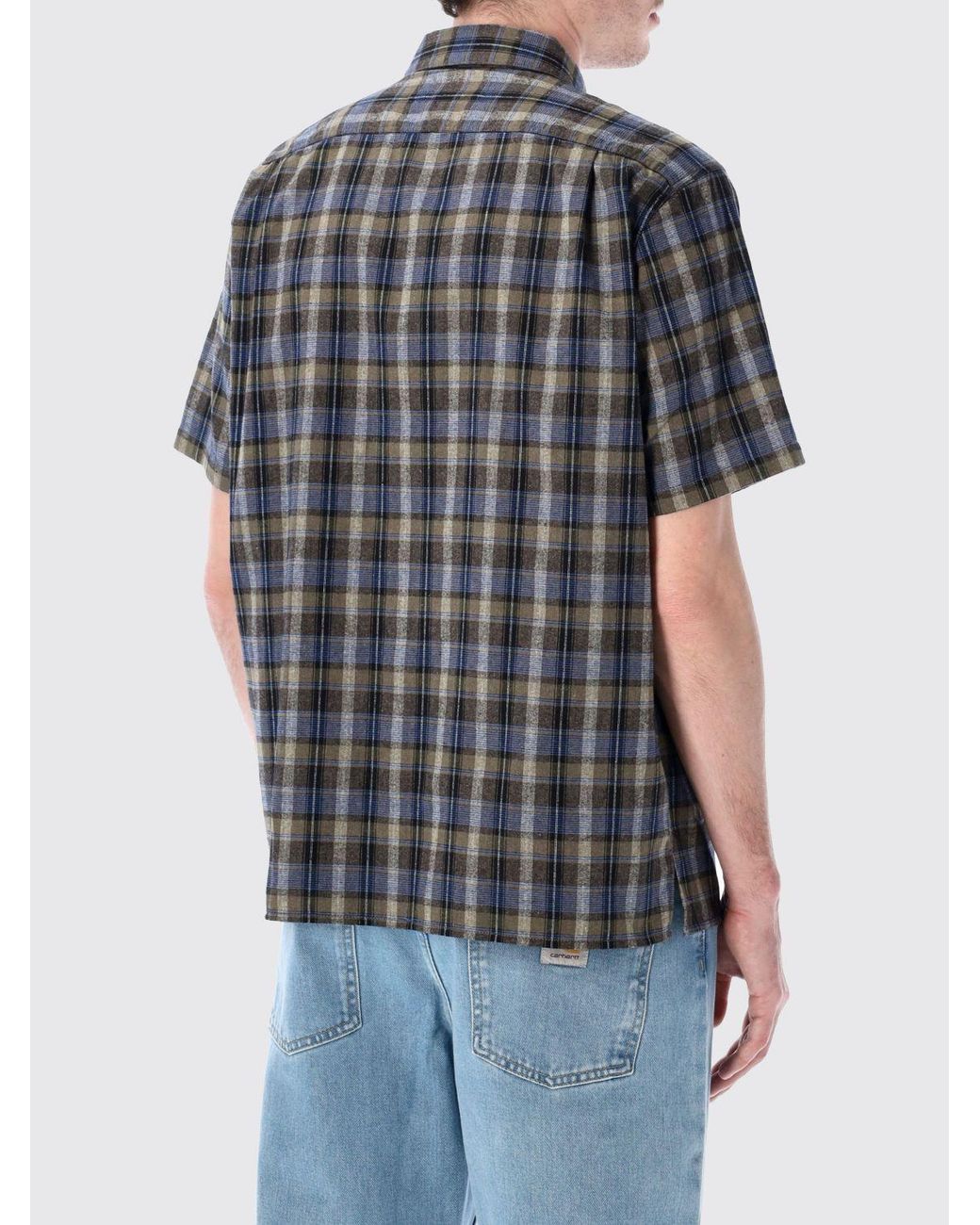 ERL Black Check Cotton Blend Shirt for men