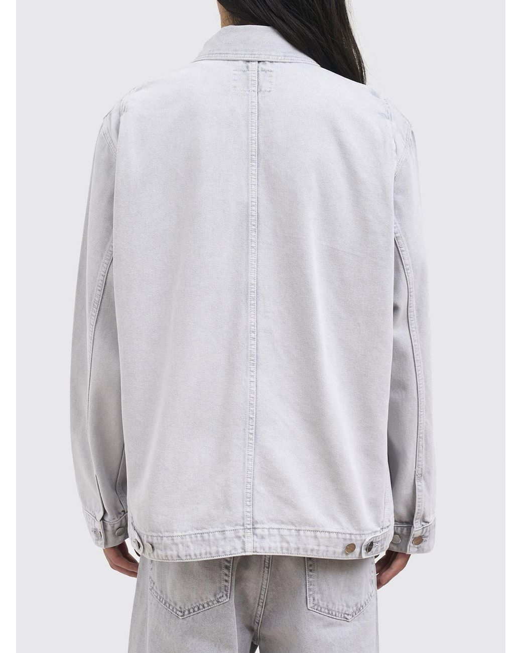 Carhartt Gray Cotton Denim Jacket for men