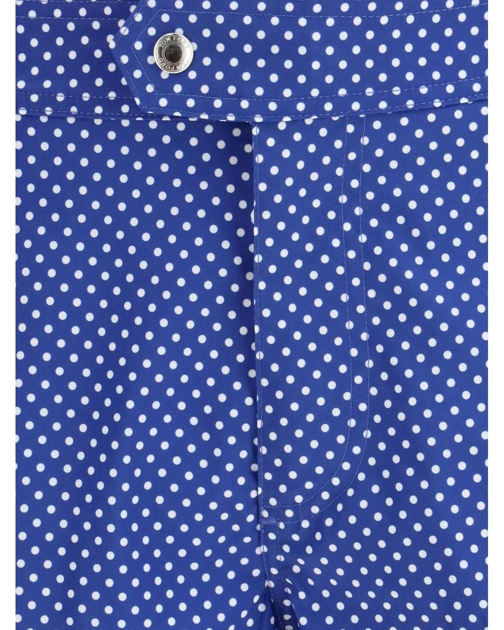 Tom Ford Blue Polka Dot Polyester Swim Trunks for men