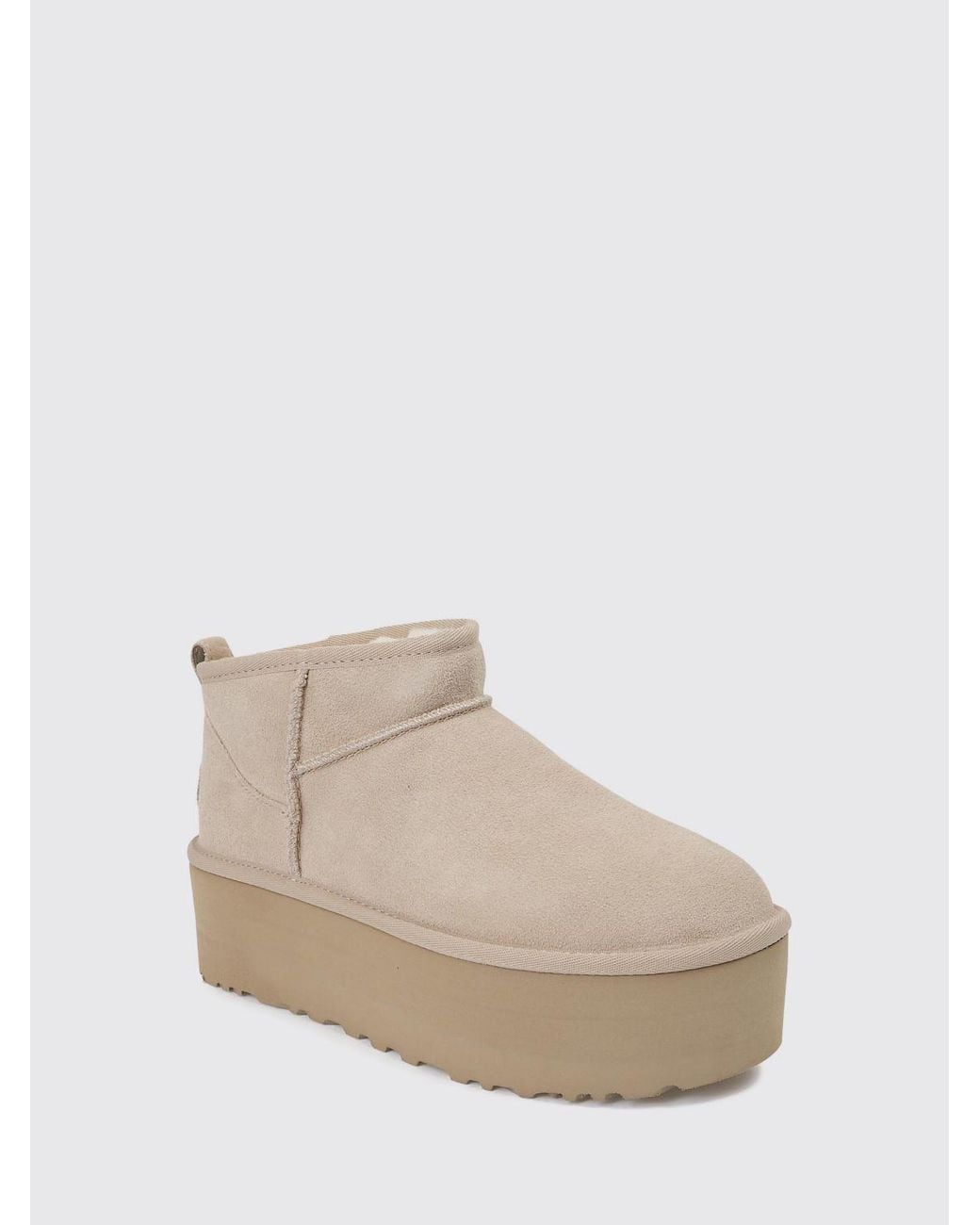 Ugg Natural Classic Ultra Mini Platform Suede Boots