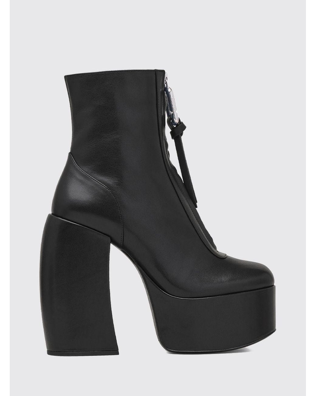 Marc Jacobs Black The Gigi Leather Platform Ankle Boots With High Heel