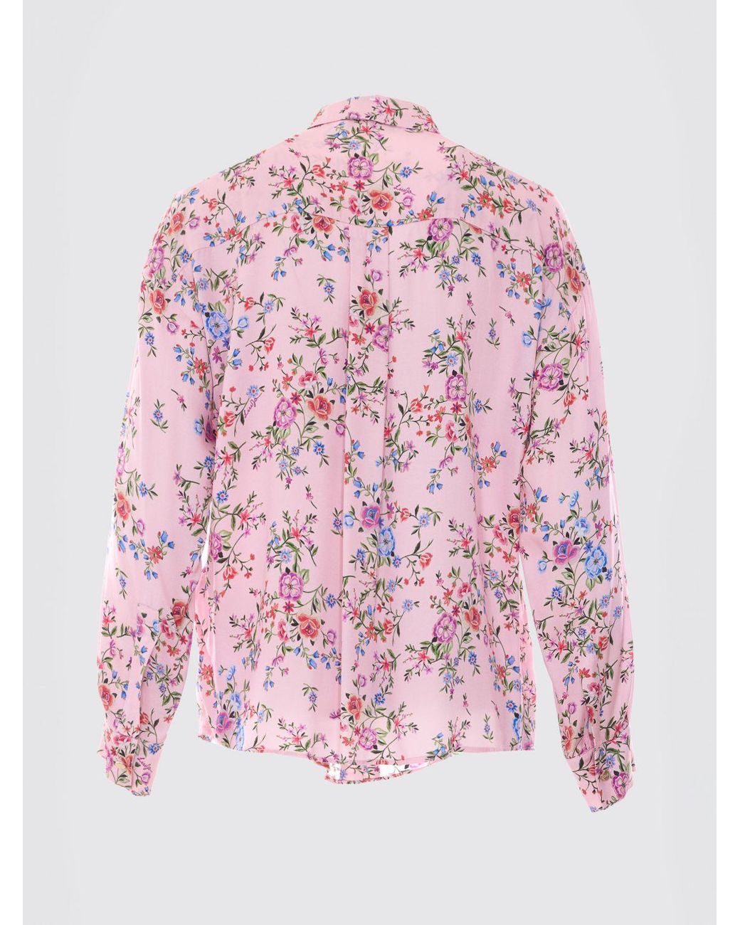 Liu Jo Pink Viscose Floral Print Shirt