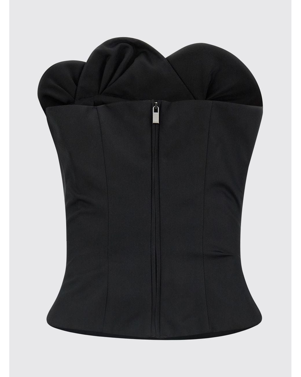 Magda Butrym Black Virgin Wool And Silk Top