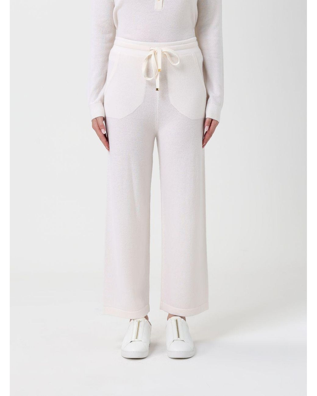 Elisabetta Franchi White Trousers