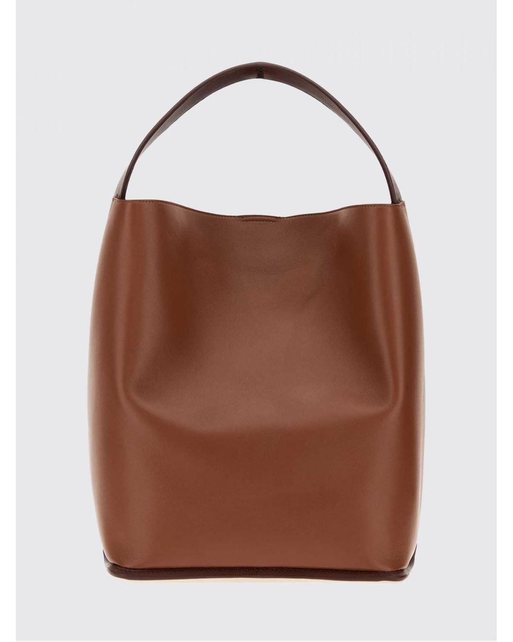 Jil Sander Brown Pivot Leather Bag