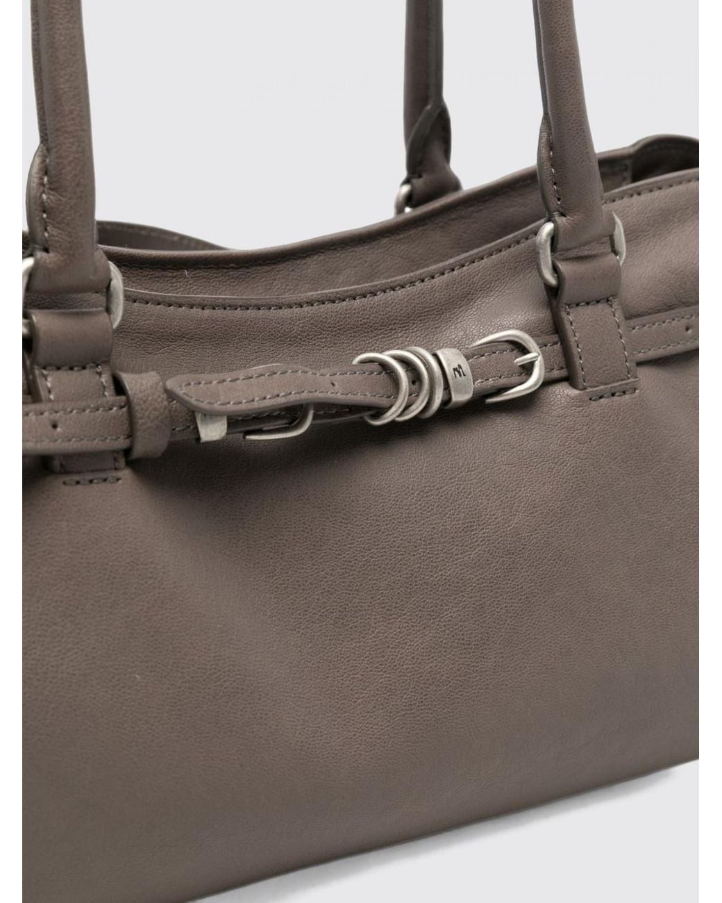 MARGE SHERWOOD Gray Soft Grandma Shoulder Bag