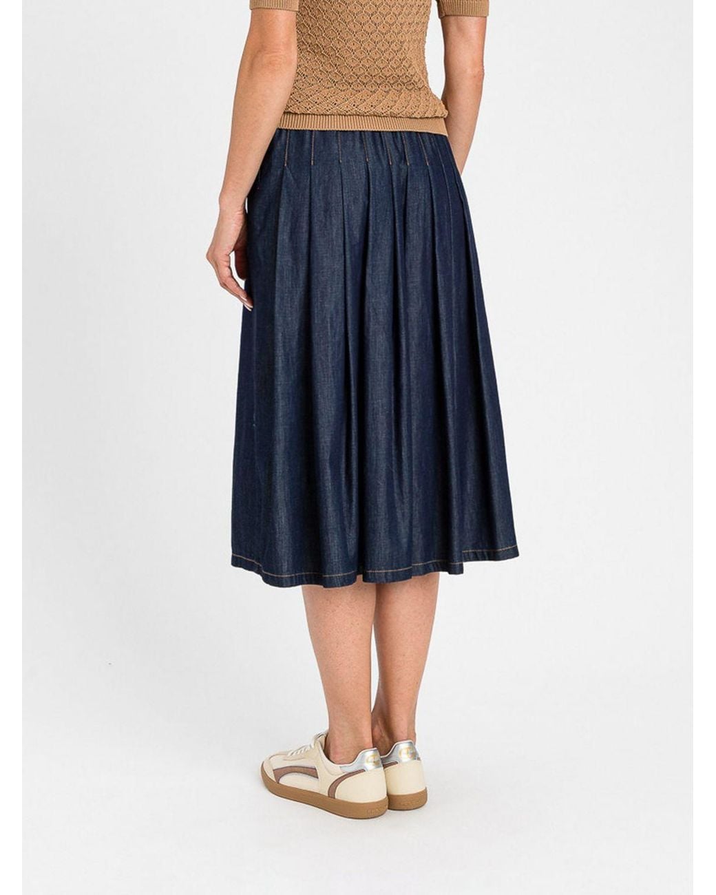 Twinset Blue Lyocell Skirt