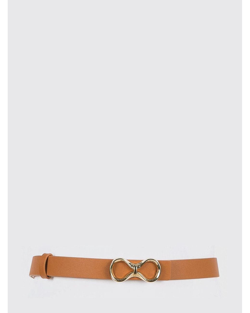 Twinset White Infinity Leather Belt