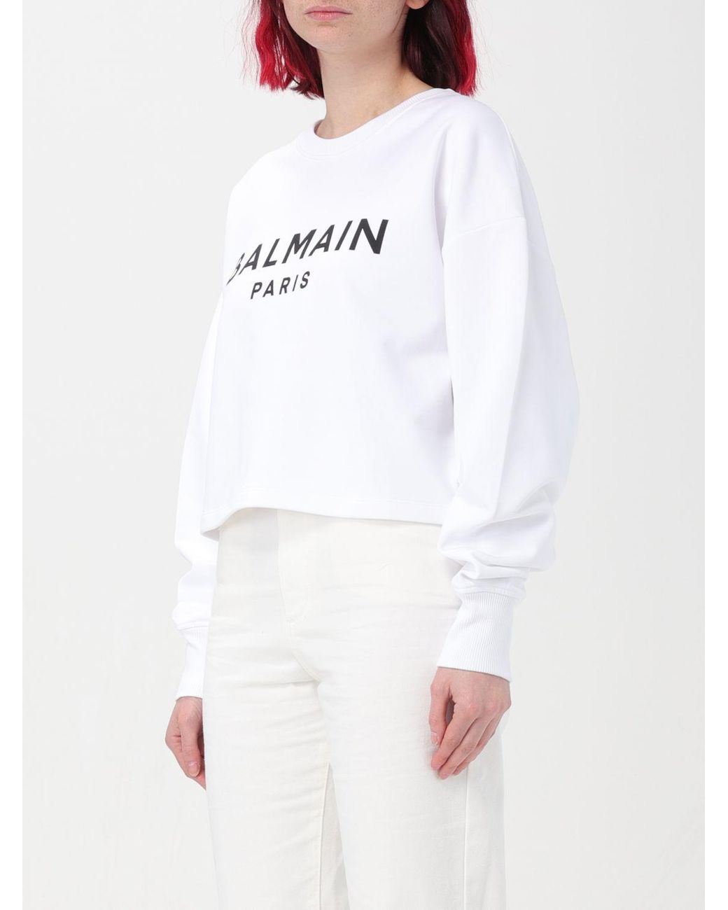 Balmain sweatshirt shop white