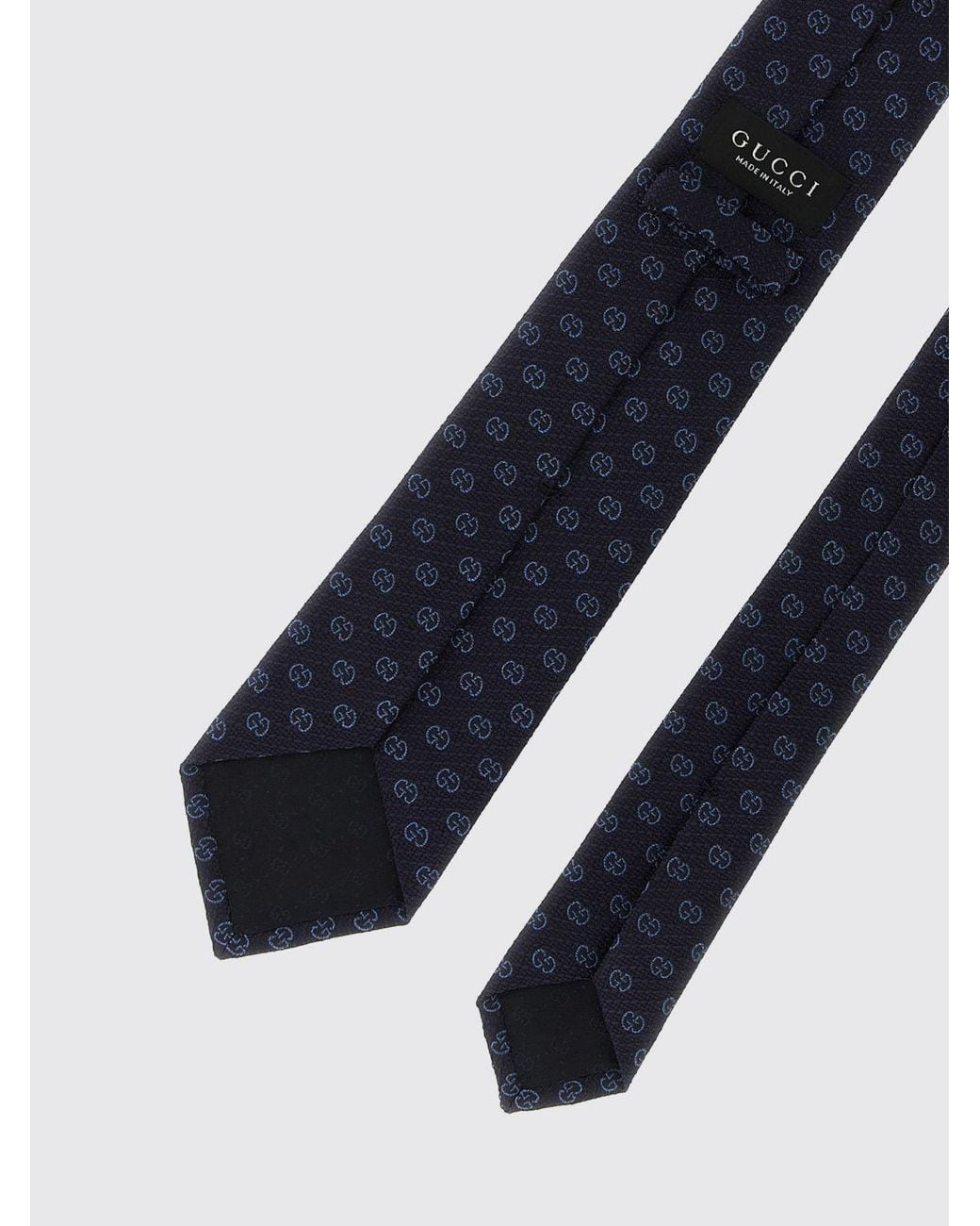 Gucci Blue Gg Pattern Pure Silk Tie for men