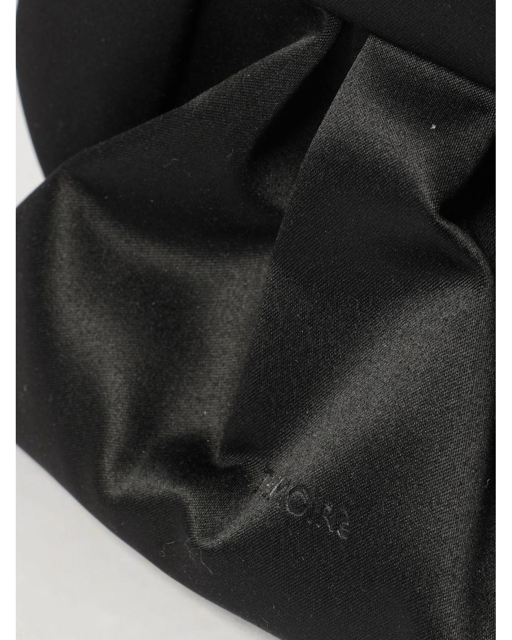 THEMOIRÈ Black Themoir&Egrave Bios Draped Satin Mini Bag With Shoulder Strap