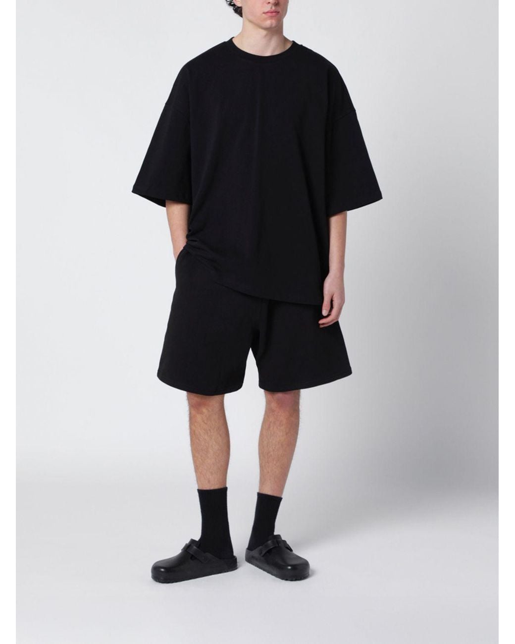 Entire studios Black Jersey Jogging Shorts for men