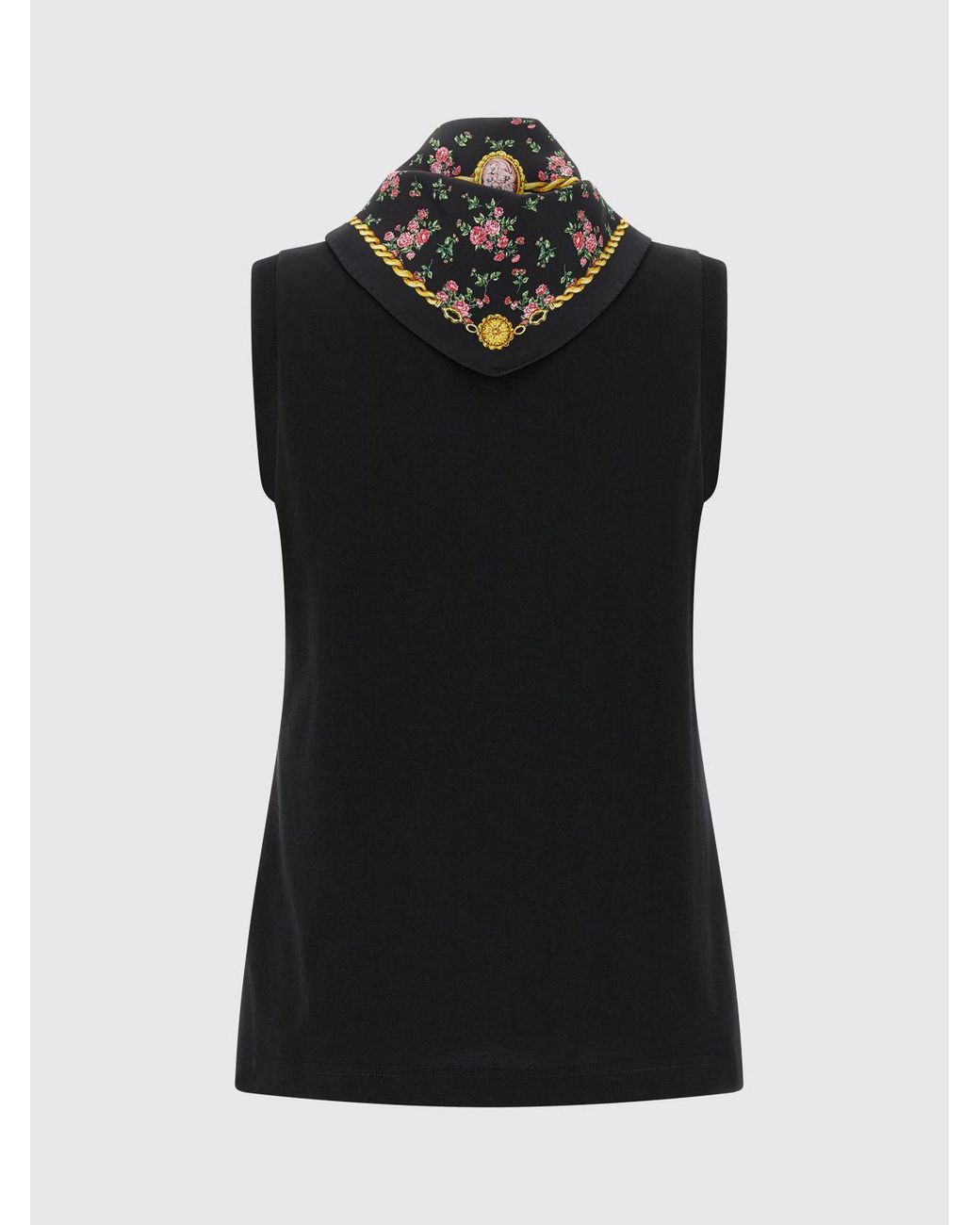 Dolce & Gabbana Black Dolce &Amp Gabbana Tank Top With Scarf