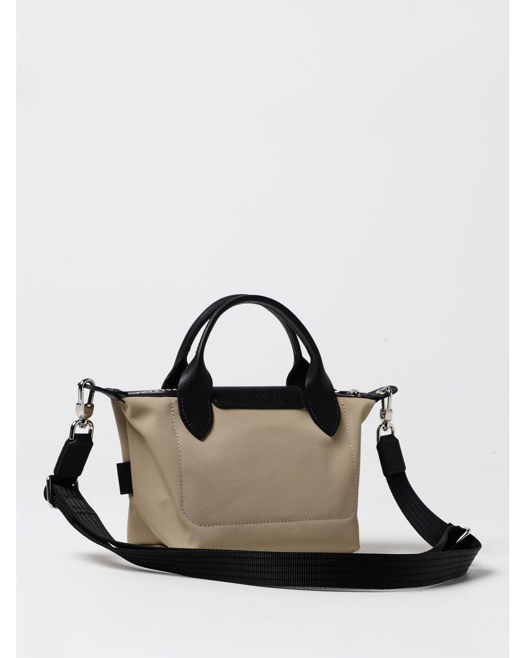 Longchamp Natural Le Pliage Energy Xs Recycled Nylon And Grained Leather Bag