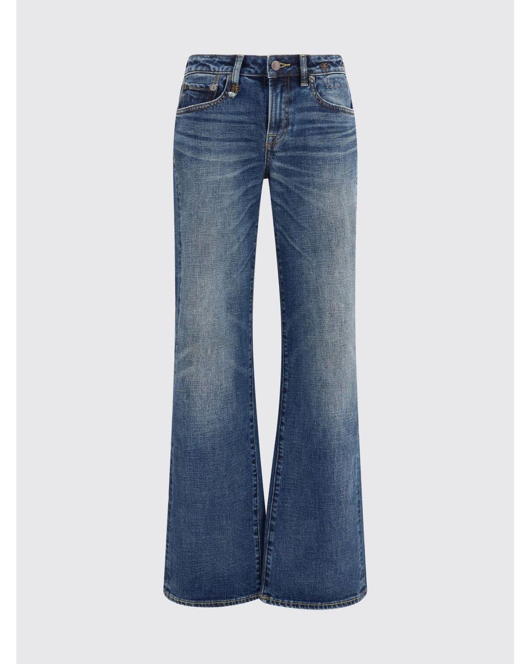 R13 Blue Effie High-Waisted Straight-Leg Cotton Denim Jeans