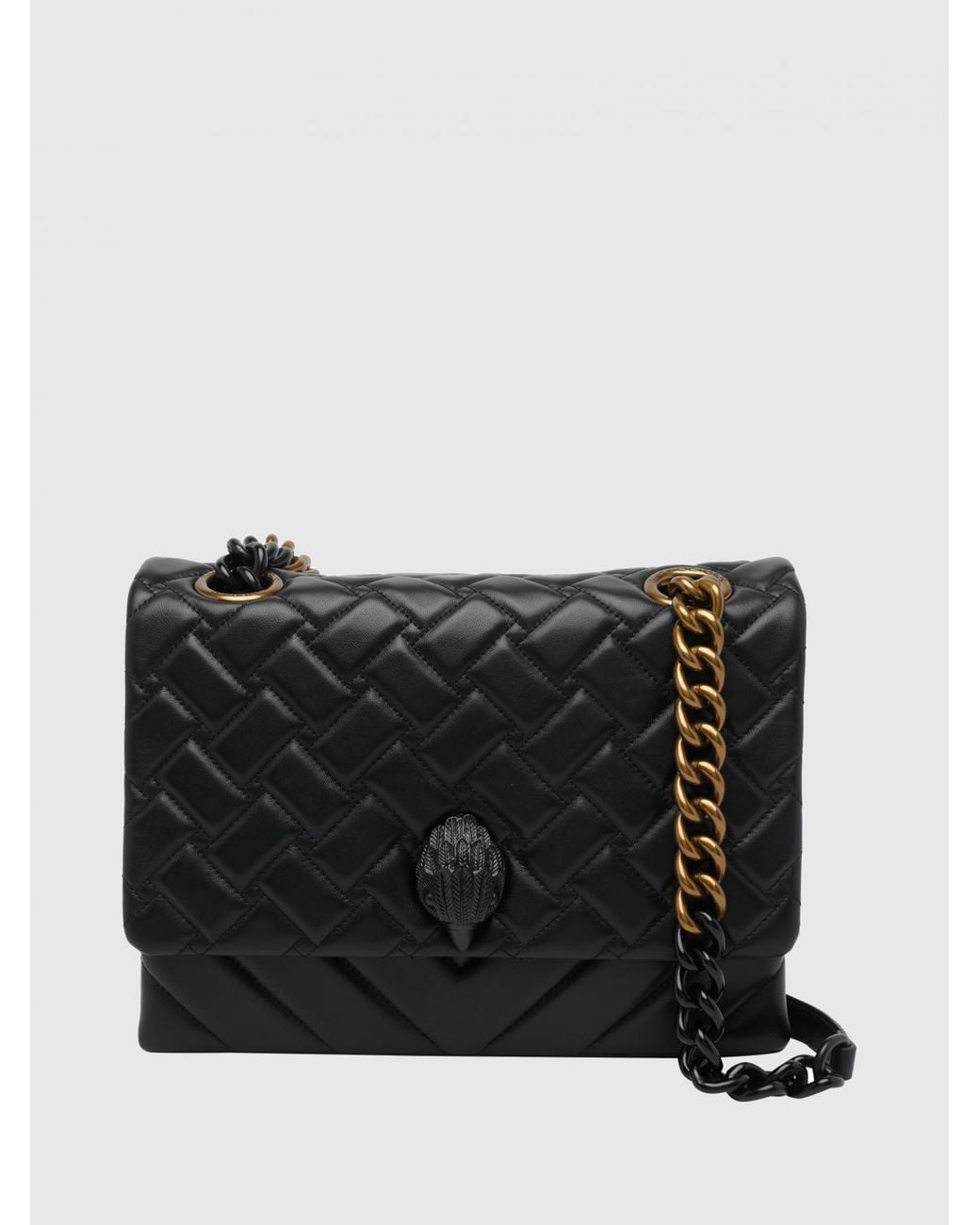 Kurt Geiger Black Kensington Large Quilted Calf Leather Shoulder Bag