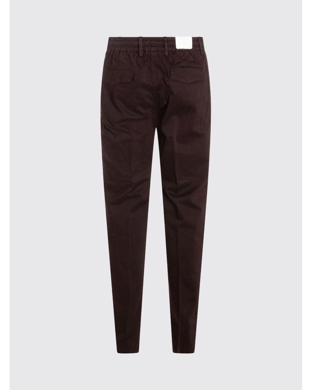 Eleventy Red Slim-Fit Stretch-Cotton Drawstring Trousers for men