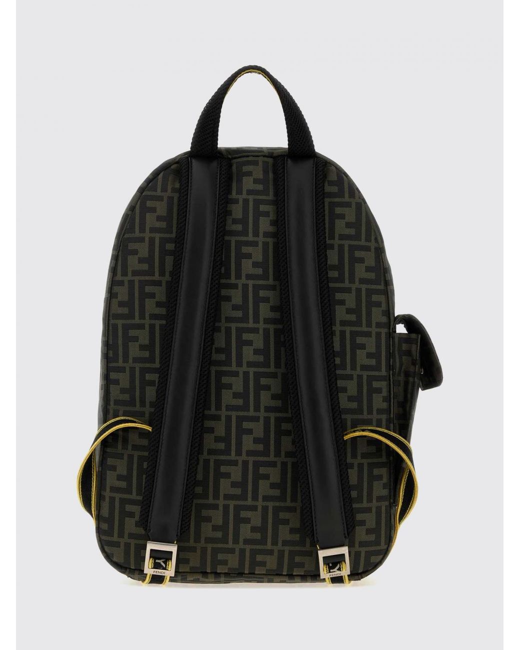 Fendi Black Superlight Ff Zucca Monogram Technical Fabric Backpack With Leather Inserts for men