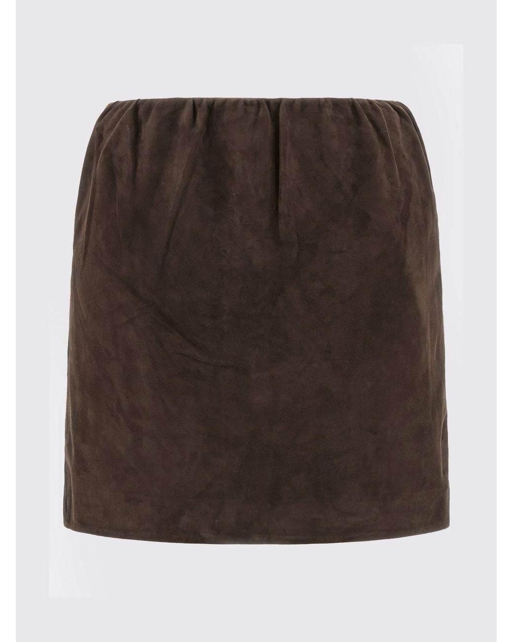 ROTATE BIRGER CHRISTENSEN Brown Suede Mini Skirt