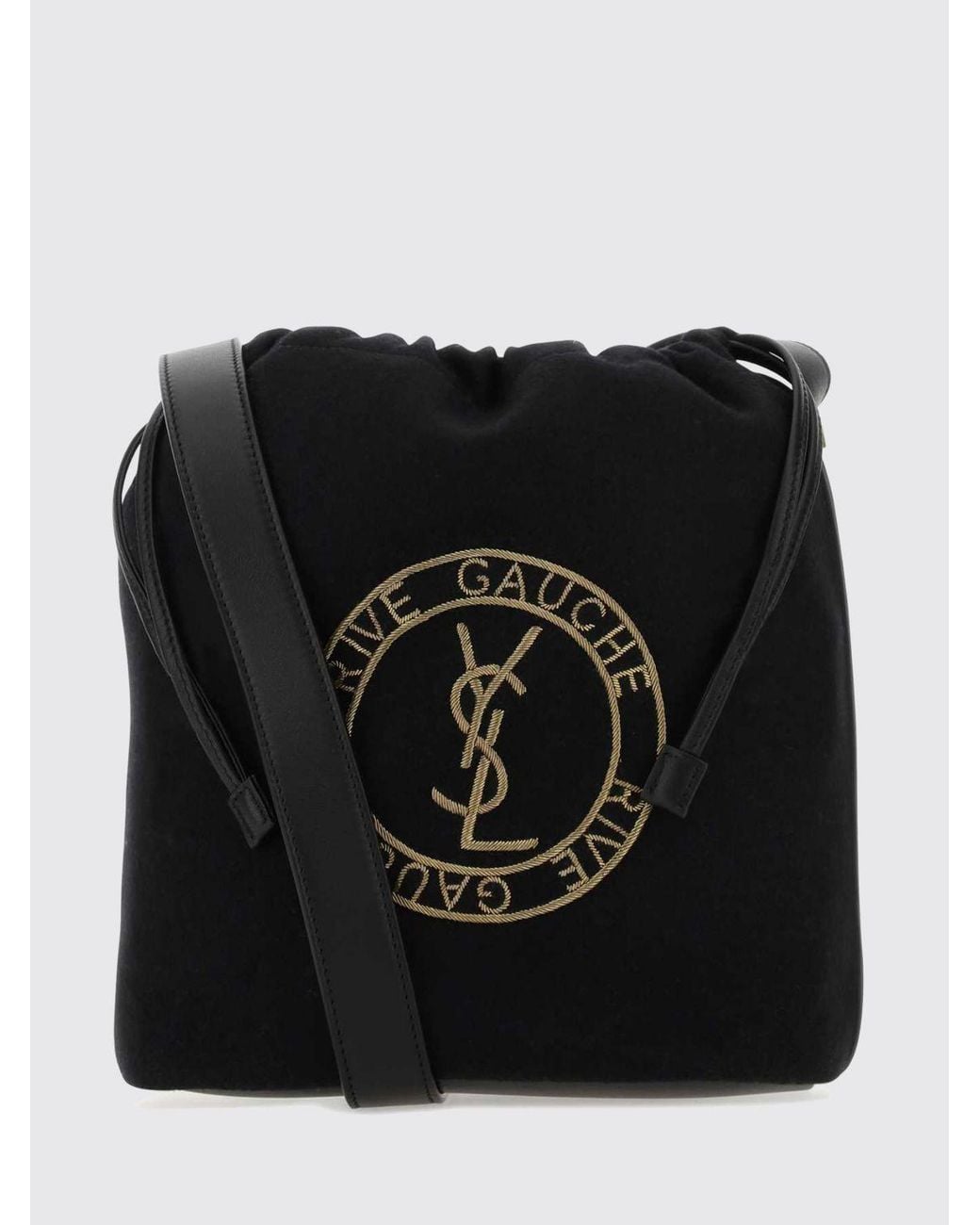 Saint Laurent Black Rive Gauche Bucket Bag for men