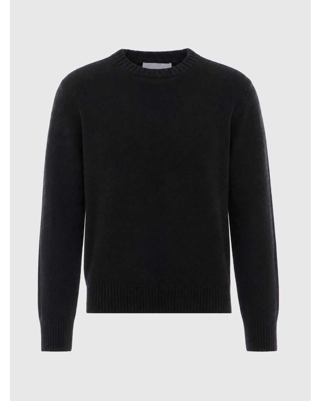 Soft Goat Blue 100% Pure Cashmere Crewneck Jumper With Ribbed Trims for men