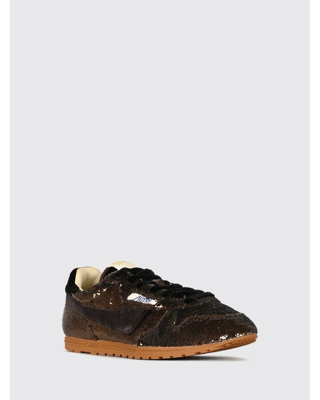 Autry White Windspin Leather And Laminated Leather Sneakers With Carved Logo