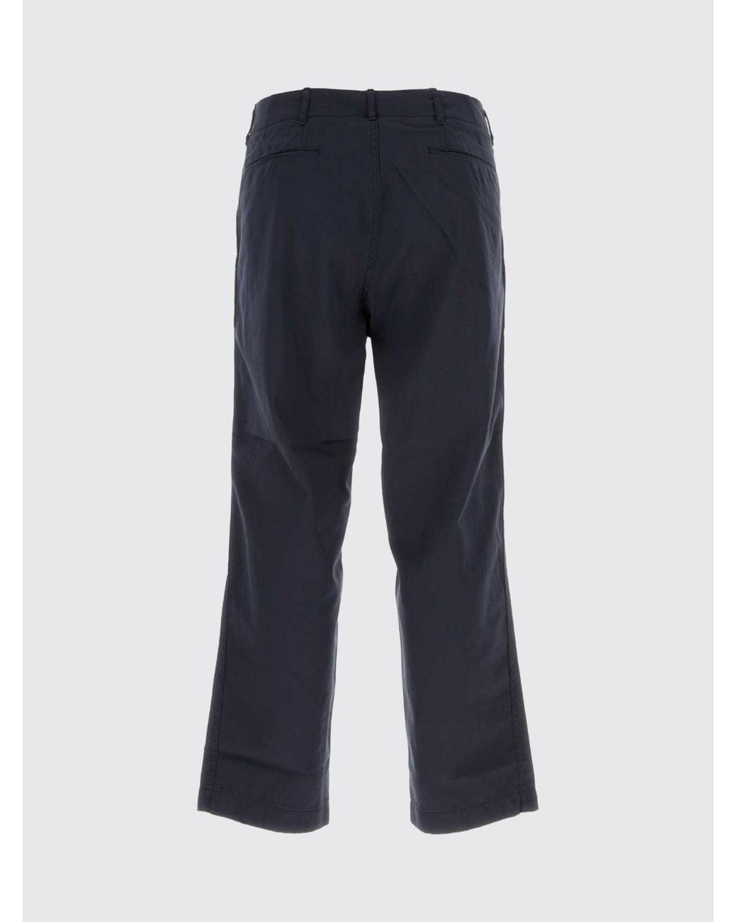 Nanamica Blue Slim Fit Cotton Blend Chino Trousers With Belt Loops for men