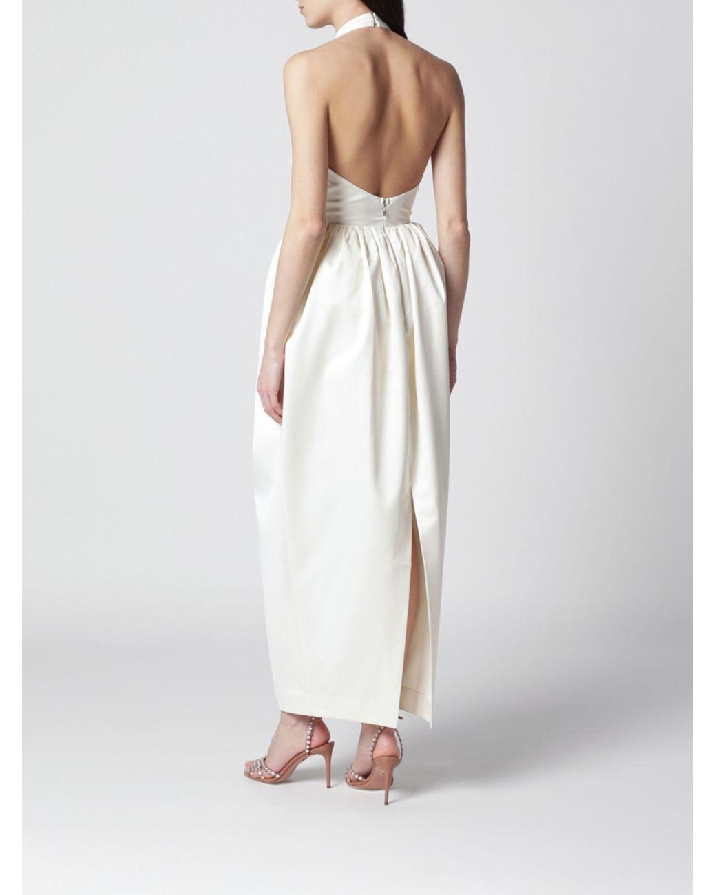 ROTATE BIRGER CHRISTENSEN White Crêpe Long Dress