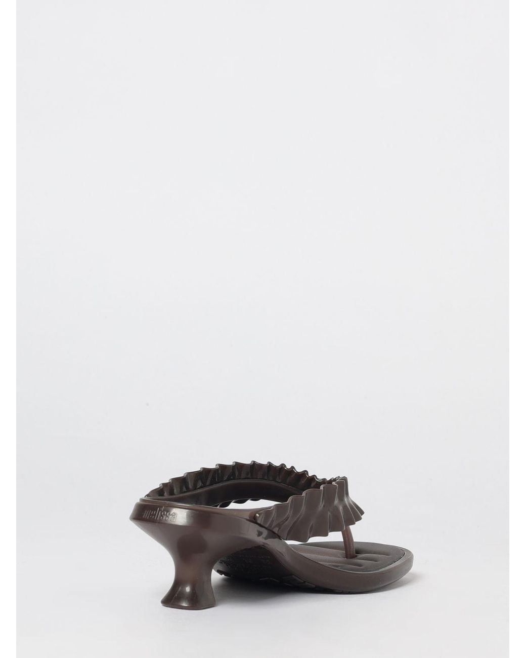 Melissa X Ganni Multicolor Ruched Pvc Thong Sandals With Low Heel