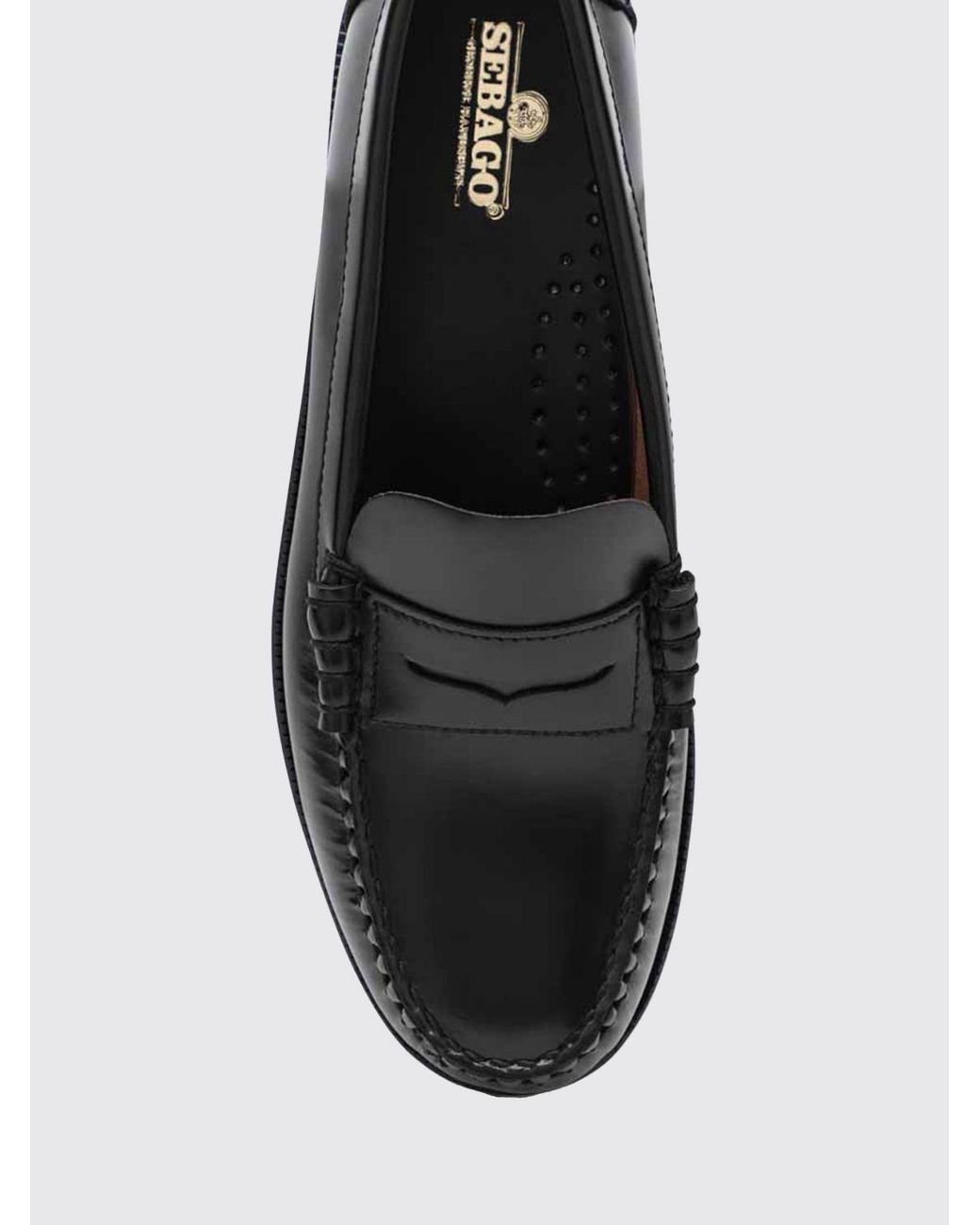 Sebago White Classic Dan Brushed Leather Loafers